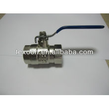 nickel plated reducing port brass ball valve with new bonnet steel handle light duty 400psi